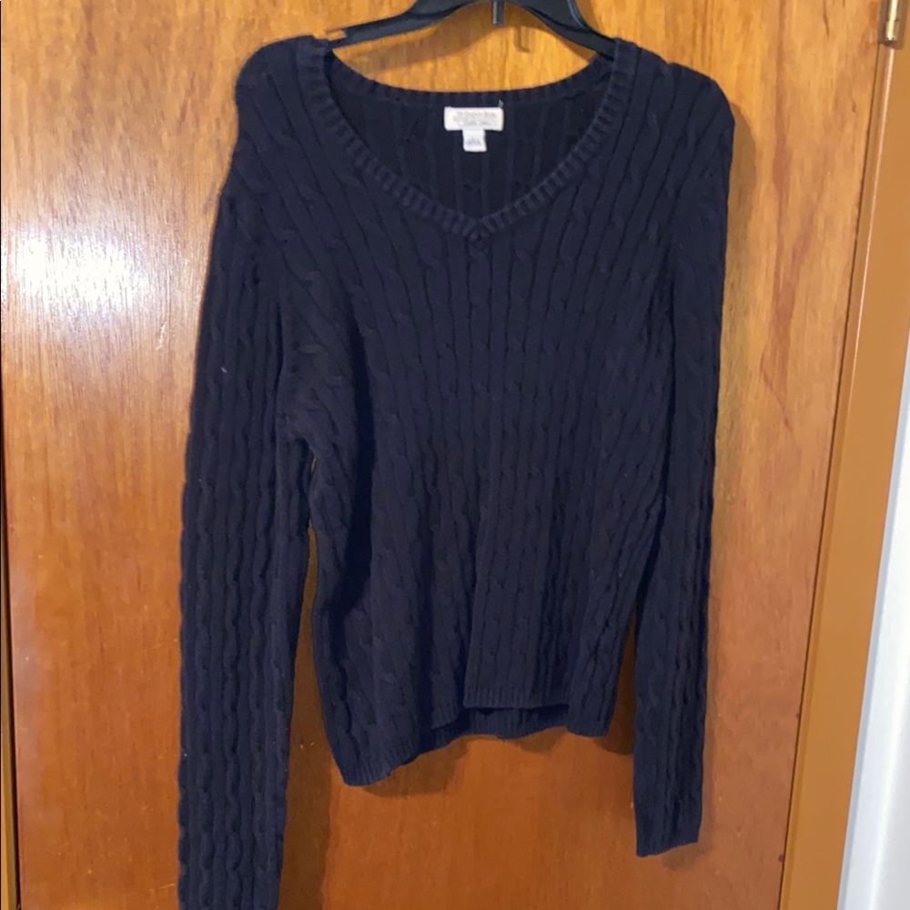 Vintage Classic Black Cable Knit Sweater